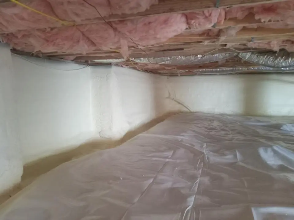 Crawl space encapsulation with closed-cell spray foam for Roof Waterproofing in Savannah